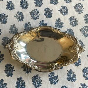 Vintage Oneida community silver artistry sugar shell tray